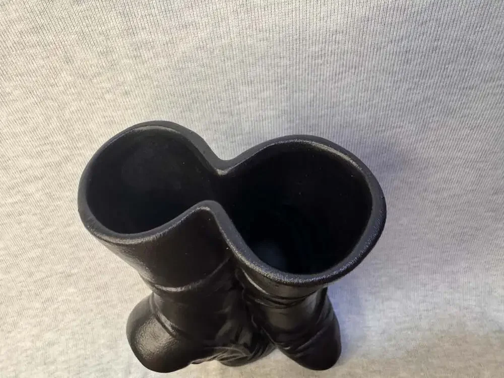 Ballet Shoe Shaped Resin Vase, Black Decorative Flower Holder